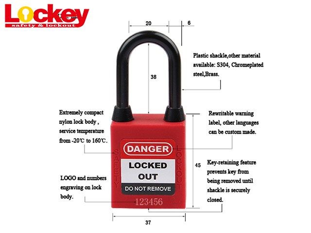 Candado de seguridad con grillete plástico corto de 38 mm - Image 3