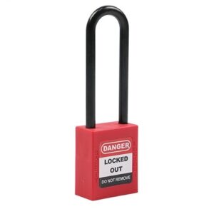 Candado con grillete largo de plástico 76 mm