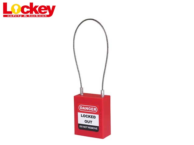 Candado de seguridad con grillete de guaya de acero - Image 2