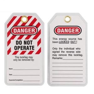 Tarjeta de bloqueo no operar (en español)