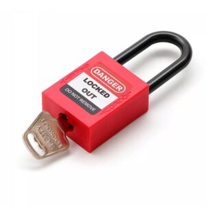 Candado de seguridad con grillete plástico corto de 38 mm