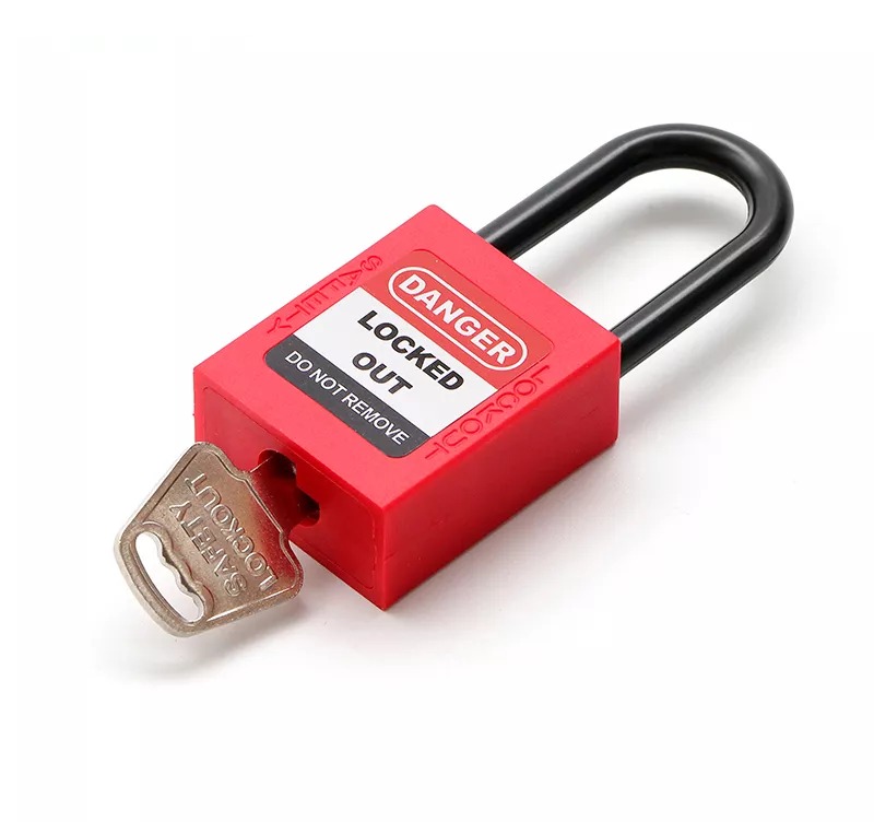 Candado de seguridad con grillete plástico corto de 38 mm